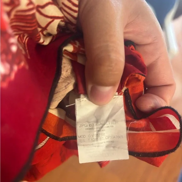 Jean Paul Gaultier JPG Scarf Print Asymmetrical Dress Vintage Boho Italy S - Picture 10 of 11